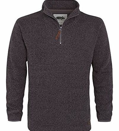 Men Totum 1/4 Zip Soft Knit Fleece M Flint Grey