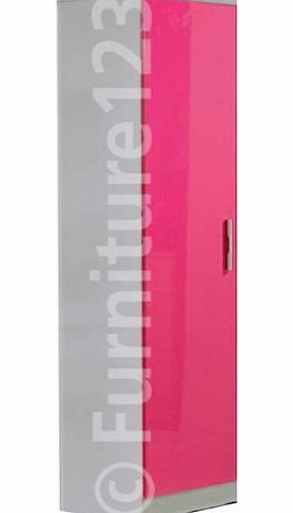 Hatherley High Gloss 1 Door Wardrobe in White