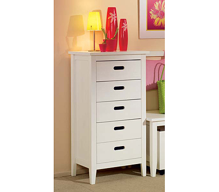 Cello White 5 Drawer Chest