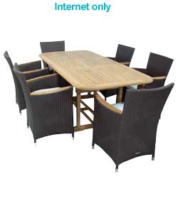 wellington Ebony Black Wicker Set