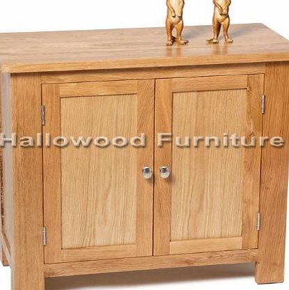 Solid Oak Small Compact Two Door Shoe Toy Filing Bathroom Kitchen Hallway Storage Buffet Cupboard / Cabinet / Sideboard