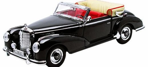 19859 black - Sammlermodell Mercedes-Benz 300S 55, Cabrio offen, 1/18 aus Metall, schwarz