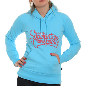 WESC Ladies 50s Script Hoody - Pool Blue