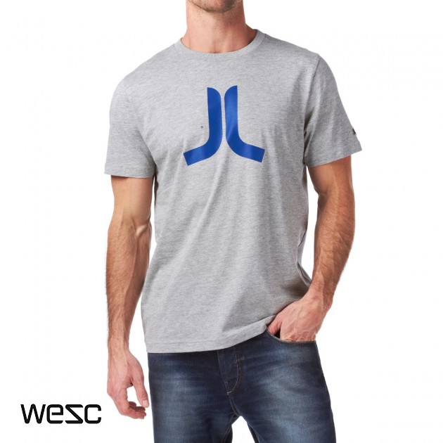 Mens Wesc Icon T-Shirt - Grey Melange