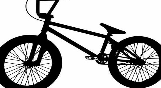  Bmx Bike Boys Bedroom Wall Art Decal Vinyl Sticker 4Sizes - Black - Large