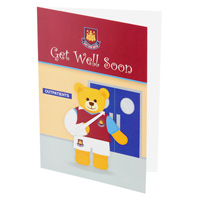 west Ham United Get Well Soon Card.