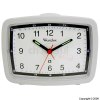 White Tempus Bell Quartz Alarm Clock