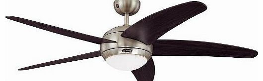 Westinghouse Bendan 132 cm/ 52-inches Ceiling Fans, Satin Chrome-Wengue