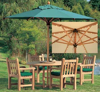 Riviera 3m Round Parasol with Lights