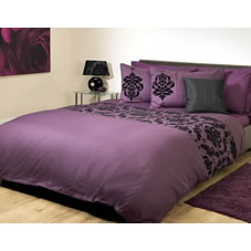 Buckingham Duvet Set Aubergine Single