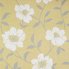 Fresco Lucie Wallpaper Mustard/Grey 58104