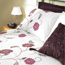 Freya Duvet Set Aubergine Double