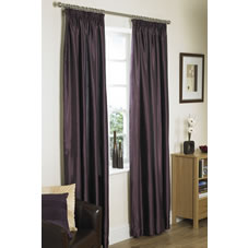 Java Curtains Lined with Tiebacks Aubergine