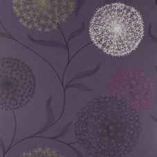 K2 Starburst Wallpaper Plum 10440