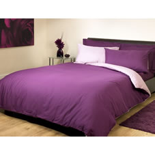 Sleep Duvet Set Reversible Aubergine/Lilac Double