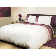 Taffeta Duvet Set Aubergine Double