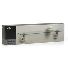 Wilko Boston Shelf Glass/Chrome Effect