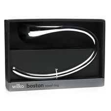 Wilko Boston Towel Ring Chrome Effect