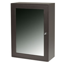 Wilko Cabinet Bathroom Faux Leather Brown