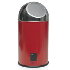 Wilko Push Bin Red 9ltr