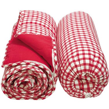 Cherry Red Gingham Sleeping Bag