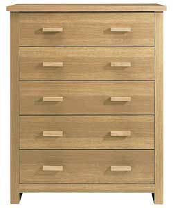 5 Drawer Chest - Oak