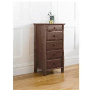 5 Drawer Narrow Chest, Dark Oak