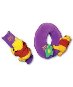 Seat Belt Comforter and Travel Neck Pillow