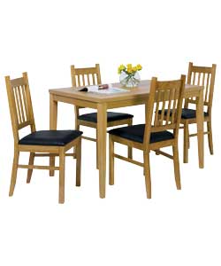 Oak Dining Table and 4 Cucina Oak