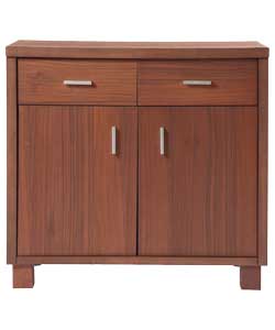 Winslow Walnut Real Wood Veneer 2 Door Sideboard