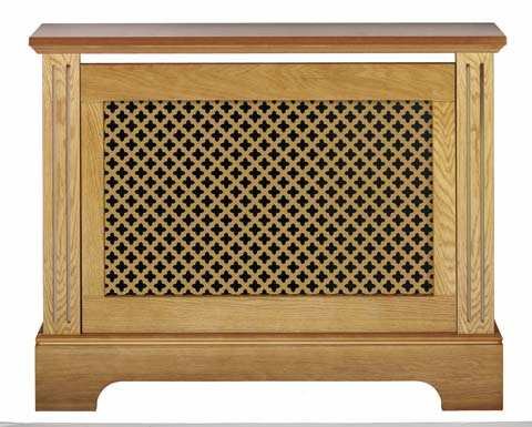 Georgian Oak Veneer Radiator Cover / Cabinet - Small