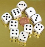 Dice, spot-pack of 10 x 22mm. diameter-00566