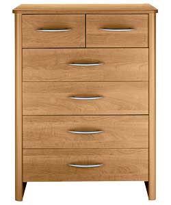 4 Wide 2 Narrow Drawer Chest - Oak