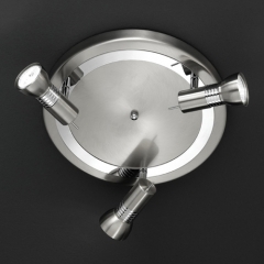 Belize Nickel Chrome 3 Spot Circular Ceiling Light