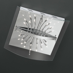 Michigan Chrome And Glass Ceiling Light