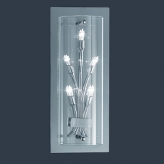 Michigan Chrome and Glass Wall Light Small