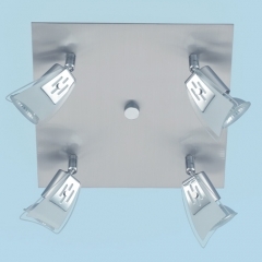 Moi Nickel Matt Ceiling Light with 4 Spotlights