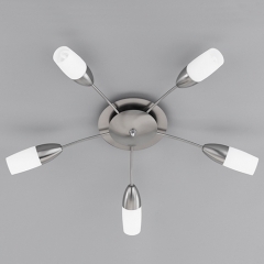 PaliII Low Energy Nickel 5 Lamp Ceiling Light