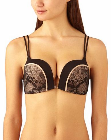 Ultimate Plunge Fancy Bra Plunge Womens Bra black 36B