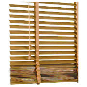 Venetian Blind 105cm 35mm Slats, Oak Effect