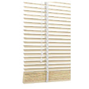 Wood Venetian Blind, 35mm Slats, Cream 120cm