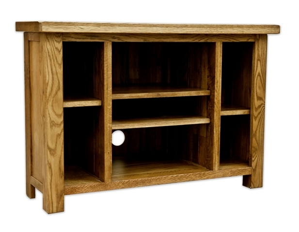 Solid Oak Corner TV Unit