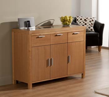 World Furniture Conrad 3 Door 3 Drawer Sideboard in Oak