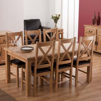 Otley Rectangular Extending Dining Set with 6