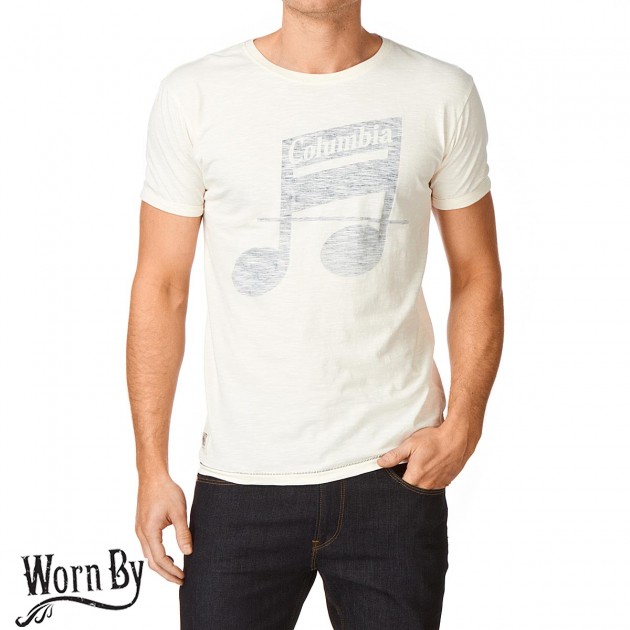 Mens Worn By Columbia Musical Note T-Shirt - Ecru