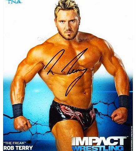 ROB ``The Freak`` TERRY - TNA Wrestler GENUINE AUTOGRAPH