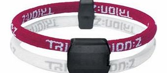  Dual Loop Lite Ionic/Magnetic Bracelet White/Red