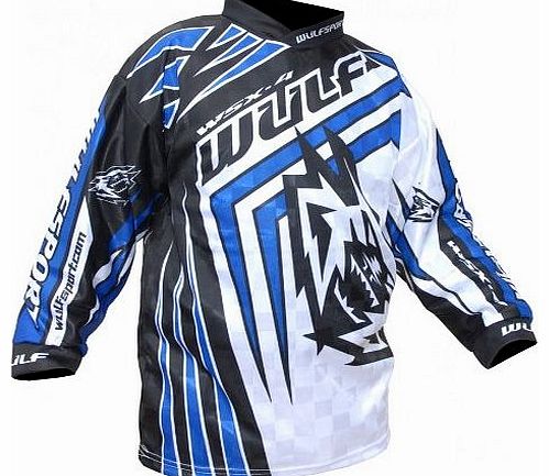 port Kids Mx Bmx ATV Quad Race Shirt Jersey 2014 Blue - 8/10 Years