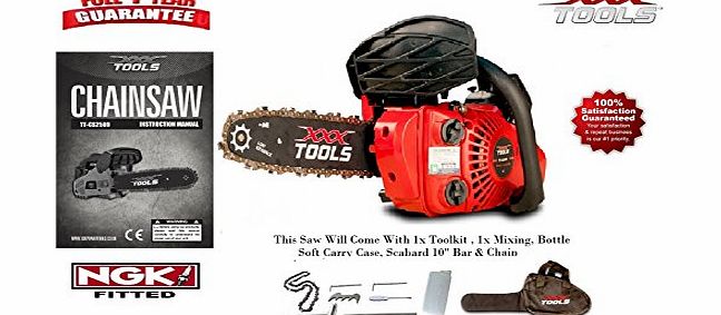 xxx tools 25CC 10`` TOP HANDLE PETROL CHAINSAW SMALL MINI SAW LIGHTWEIGHT