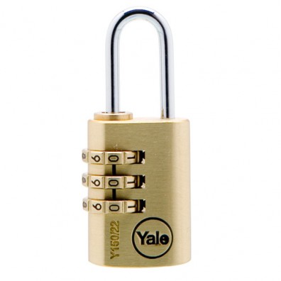 Yale 22mm Combination Padlock - 2 Pack